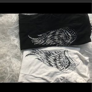 And Angel Slaes Her Wings Black